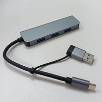 Alliage d'aluminium vendu en usine 4IN1 USB3.0 et TYPE-CTO USB3.0 HUB Station d'accueil