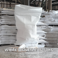 Sac tissé en PP blanc prêt à l'emploi, 50 kg, pour l'emballage de farine de maïs et de haricots, agriculture, recyclable, 60*100cm