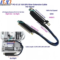 Câble d'extension de carte graphique PCIE 5.0 X16 à 270 degrés, câble d'extension de carte graphique GPU, câble d'extension PCI-E 5.0 16X GEN5 64 Go/s pour serveur d'IA RTX5090 H100