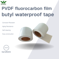 Kıyı binaları için tuza dayanıklı 0.6mm florokarbon membran butil su geçirmez bant