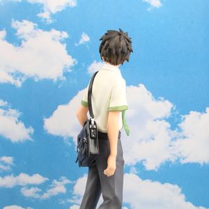 Ensemble de figurines de <span class=keywords><strong>couple</strong></span> Taki et Mitsuha de l'<span class=keywords><strong>anime</strong></span> Your Name, en uniforme scolaire, avec socle de présentation pour collection de fans et cadeau romantique - Product Image 4