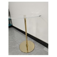 Pupitre de conférence moderne en acrylique doré avec support en acier inoxydable pour mariages, bureaux et salles de classe