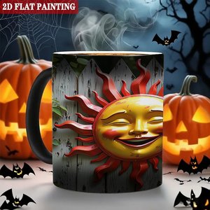 Frosted Black <b>Ceramic</b> <b>Mug</b> 11oz Sublimation Blank Heat Activated Cup For Custom Printing - Product Image 6