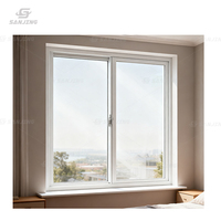 Ventanas Residenciales Modernas de Doble Panel con Marco de Aluminio, Resistentes a la Intemperie, Deslizantes con Apertura Horizontal y Función Antirrobo