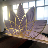 Nouveau PVC doré acrylique mariage arc miroitant mur fête indien toile de fond scène fond écran support pour les fêtes d'événement