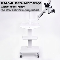 High Precision Optical Zoom Microscope Dental Surgery Equipment with 3 Tier Storage Trolley