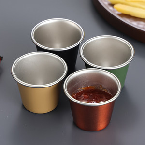 Gobelet à sauce moderne en acier inoxydable de 40 ml pour frites et sauce <span class=keywords><strong>tomate</strong></span> - Gobelet à eau écologique pour usage extérieur - Product Image 2