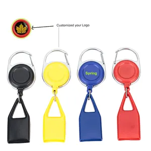 Custom Retractable Badge Rubber Lighter Holder Smoking Tobacco Shop Gift lighter Clipper Pull Leash Sale In Supermarket