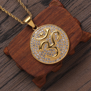 Collana Talismano Aum Indiana con Ciondolo in Cristallo e Acciaio Inossidabile - Product Image 6