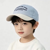 Gorra de Béisbol Deportiva de Seis Paneles para Niños, Personalizada al por Mayor, de Dos Tonos, de Algodón de Alta Calidad, Sin Estructura y Transpirable