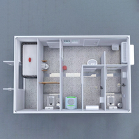 Fabricant à bas prix Pack plat maison conteneur d'habitation maisons modulaires préfabriquées pour appartement hôtel panneau sandwich en acier