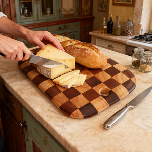 Planche à découper professionnelle réversible en bois biologique extra large personnalisable pour cuisine, pizza et <span class=keywords><strong>steak</strong></span> – Offre spéciale - Product Image 3