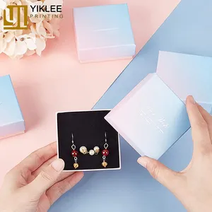 Cajas de embalaje para joyería, Color personalizado, con esponja negra
