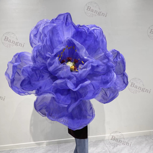 Fleurs de pivoine géantes suspendues en <span class=keywords><strong>organza</strong></span> de soie artificielle, style chinois romantique classique, pour décorations de <span class=keywords><strong>mariage</strong></span> et d'événements - Product Image 6