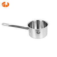 12cm 14cm 16cm Casserole en acier de qualité alimentaire Marmite à lait ou à soupe Marmite à sauce en acier inoxydable