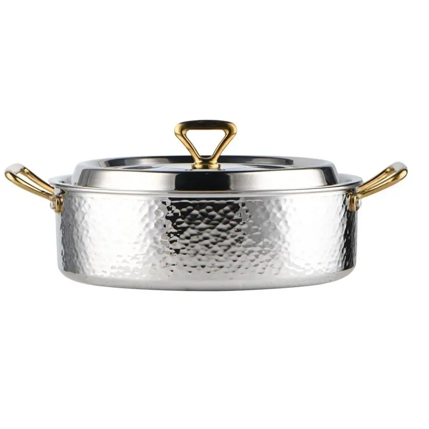 Argento oro tre strati in acciaio inox stoviglie da cucina Set pentole per zuppa