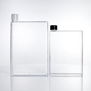 Botella de agua cuadrada de viaje deportiva portátil de estilo de libro más nuevo, botella de taza plana informal, botella de agua de plástico de 500ml y 750ml - Product Image 3