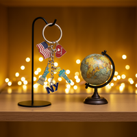 Porte-clés Torche Liberté New York Personnalisé – Bague en Métal et Alliage Tendance, Cadeau Patriotique pour le Jour de l'Indépendance avec Logo Personnalisé