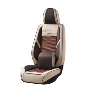 Fundas de Asiento de Coche Deportivas, Ecológicas y Protectoras para las Cuatro Estaciones, Tamaño Universal para Cinco Asientos, Transpirables, de Cuero y Seda de Hielo - Product Image 2