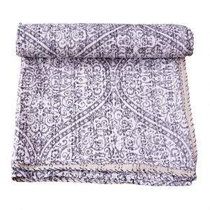 Colchas Kantha Modernas y de Moda, Diseño Étnico Tradicional, 100% Algodón, Ecológicas, Hechas a Mano, Estampadas, para Uso Doméstico - Product Image 1