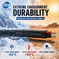Großhandel Industrielles Doppeltes Verzinntes Kupfer-Solarkabel XLPO-Isolierung IP67-Schutzklasse H1Z2Z2-K 2x4mm 2,5mm 6mm 10mm 16mm Konstruktion
