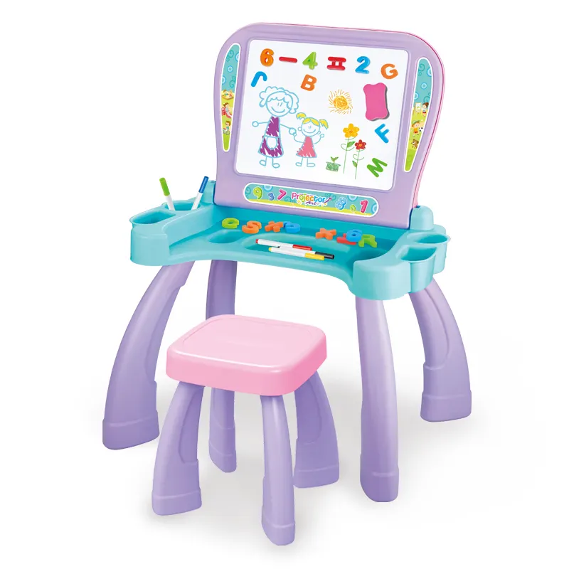 Doğrudan toptan çocuk ayarlanabilir çok fonksiyonlu öğrenme çizim kurulu masa sandalye