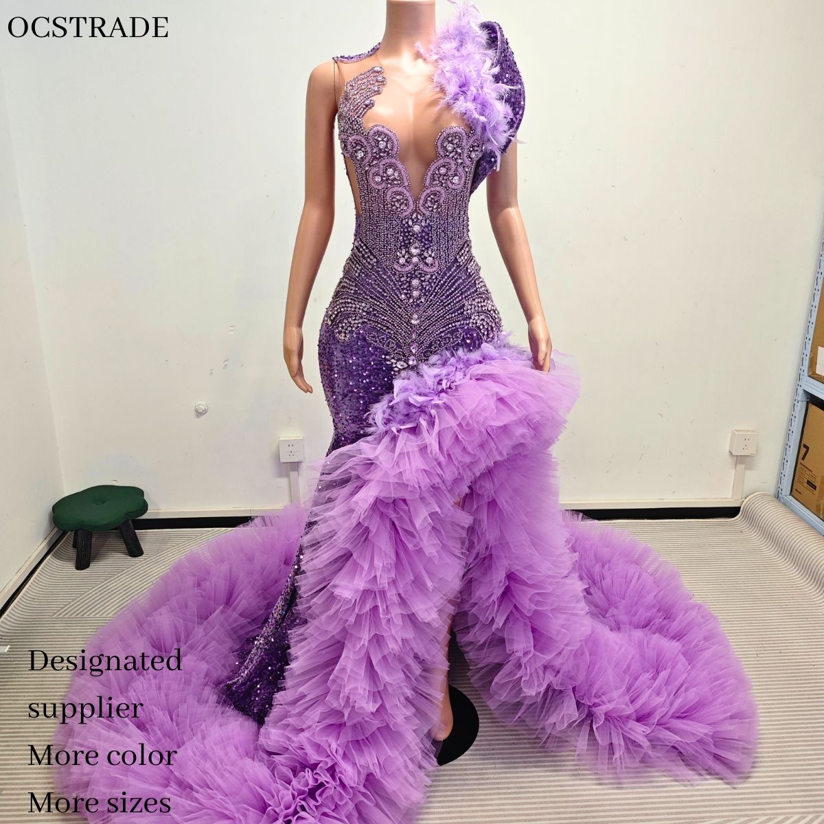 strapless open back dress Dark Purple One Shoulder Dress