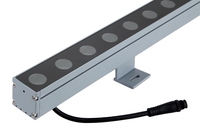 Projecteur mural LED RGB DMX 24W DC24V IP66 avec DMX512 intégré, adressage manuel, lentille 30/45/60 degrés, 1000mm, éclairage extérieur pour bâtiments