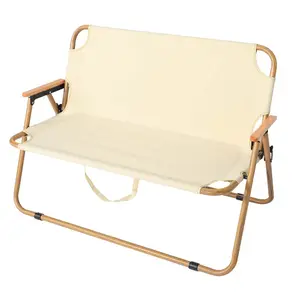纯色扎实的野营椅折叠双人坐椅用于海滩放松