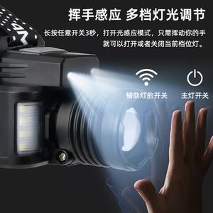 Lampe frontale LED <span class=keywords><strong>longue</strong></span> <span class=keywords><strong>portée</strong></span>, rechargeable par USB-C, batterie intégrée, <span class=keywords><strong>mini</strong></span> <span class=keywords><strong>phare</strong></span> haute luminosité avec lumière rouge et bleue - Product Image 3