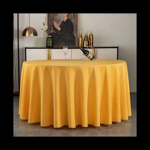Premium Decorative Polyester <b>Round</b> Tablecloth for Outdoor Indoor Use Circular <b>Table</b> <b>Cloth</b> for Hotel Wedding Restaurant Decor - Product Image 3