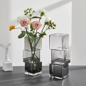 Arrangement moderne fleur hydroponique décoration de bureau <span class=keywords><strong>Vase</strong></span> en <span class=keywords><strong>verre</strong></span> <span class=keywords><strong>Vase</strong></span> de dislocation créatif pour fleurs rose tulipe herbe de <span class=keywords><strong>pampa</strong></span> - Product Image 1