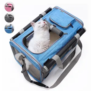 Caisse de transport pour Animal de compagnie, cadre en acier pliable, amovible, Portable, de voyage, pour chat et chien, résiste à l'eau