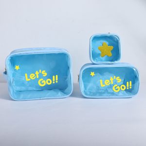 Women <strong>Men</strong> Custom Logo Design Colors Clear PVC Front Waterproof Nylon <strong>Toiletry</strong> Bag <strong>Sets</strong> Makeup Bag Cosmetic Organizer Clear Pouch - Product Image 1