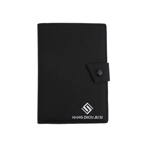 Personalized Leather Notebook Folder Passport <b>Holder</b> <b>Wallet</b> With Zipper Snap Closure - Product Image 2