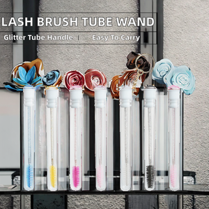 Nouveau tube jetable en plastique pour brosse à cils, applicateurs de mascara portables, tige en cristal pour extensions de cils, poils synthétiques scintillants - Product Image 2