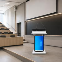 Pupitre numérique éducatif intelligent avec écran tactile LCD 23,8''+32'' et microphone pour les écoles, les lieux publics et les grands hôtels en Europe