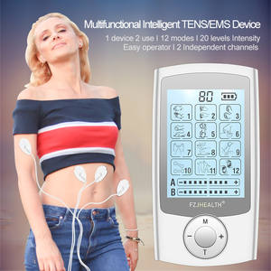 Taşınabilir LCD ekran Tens EMS elektro terapi cihazı masaj onlarca elektrotlar ped kas stimülatörü - Product Image 2