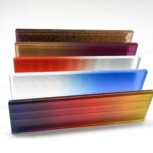 Usine directement <span class=keywords><strong>verre</strong></span> trempé laminé dégradé décoratif imprimé cannelé coloré de haute qualité - Product Image 5