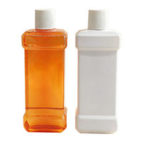 Bouteille de bain de bouche en plastique PET de qualité alimentaire de 250 ml, forme plate, avec bouchon à vis pour l'emballage de bain de bouche ZS25 CN/GUA