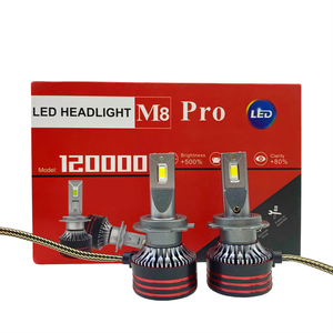 Nouveaux phares LED pour voiture M8Pro, cuivre pur, double faisceau H7, 55W, lumière blanche 6000K, 12V, 10000 Lumens - Product Image 1