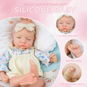 Muñeca Bebé <span class=keywords><strong>Reborn</strong></span> de <span class=keywords><strong>Silicona</strong></span> Sólida de Alta Calidad de 13 Pulgadas, Realista, Recién Nacida, Niña Pequeña, Muñeca de <span class=keywords><strong>Silicona</strong></span> - Product Image 4
