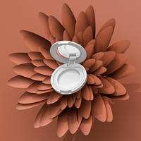 Conteneur compact de fard à joues en métal imprimé personnalisé, boîte de palette d'ombres à paupières vide petit