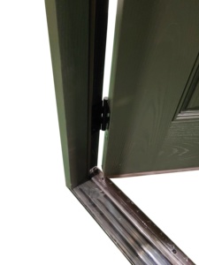 Puerta de <span class=keywords><strong>Entrada</strong></span> Moderna Impermeable de Fibra de Vidrio Precolgada de 36*80 Pulgadas con Acabado Pintado en Gris y Diseño de Vidrio, Gran Venta <span class=keywords><strong>2022</strong></span> - Product Image 3