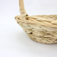 Panier à fleurs en osier, tressé, forme de plat, couleur primaire, fait à la main, créatif et décoratif