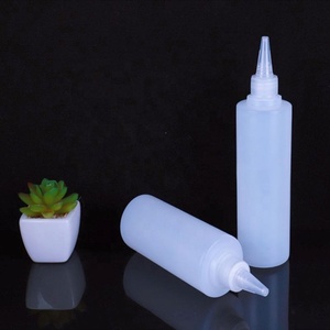 High Quality 120ml Soft Squeeze Bottle Glue <b>Plastic</b> Soft Squeeze Long Spout Bottle With Screw <b>Cap</b> - Product Image 1