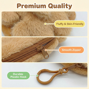 Monedero <span class=keywords><strong>de</strong></span> Peluche con Diseño <span class=keywords><strong>de</strong></span> Animal <span class=keywords><strong>de</strong></span> Dibujos Animados, Mini Cartera <span class=keywords><strong>de</strong></span> Monedas <span class=keywords><strong>de</strong></span> Peluche, Llavero Colgante Portátil para Auriculares y Tarjetas - Product Image 3