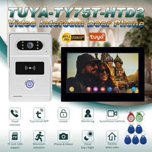 Interphone vidéo Tuya interphone sonnette Rvv4 interphone vidéo filaire 7 pouces 1080P Ahd avec écran tactile de téléphone de porte vidéo - Product Image 2