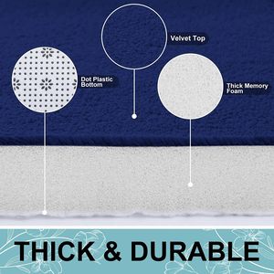 Super Soft Absorbent Dust-free Memory Foam Flannel Surface Modern <b>Bathroom</b> <b>Mats</b> Non Slip Machine Washable for Home & Hotel Use - Product Image 2