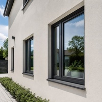 Fenêtre à battant en aluminium de sécurité avec verre feuilleté trempé pour la protection anti-effraction des villas et des maisons